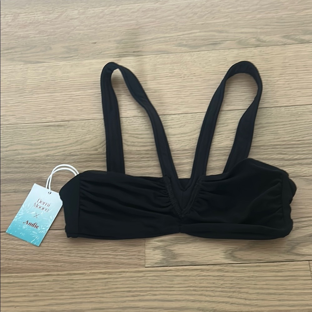 NWT Black Andie Monaco Top Bathing Suit